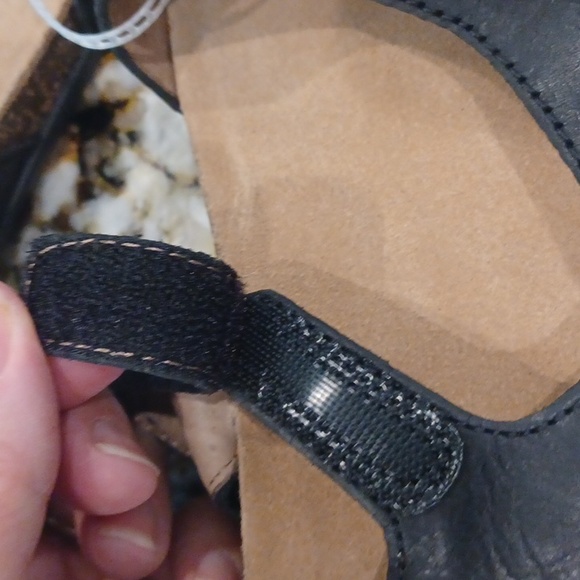 Dansko Wedge Strappy Black Leather Upper Sandals NEW  EU 37 - Picture 9 of 14